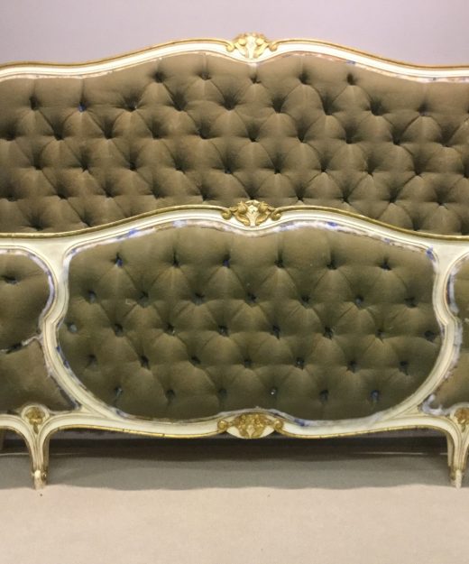 Original painted corbeille French bed